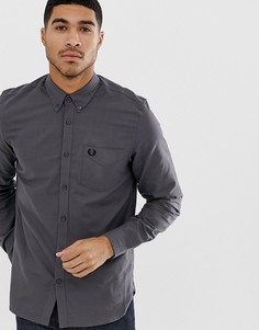 Серая классическая оксфордская рубашка Fred Perry-Серый