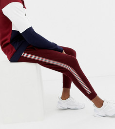 Бордовые суженные книзу джоггеры Burton Menswear Big & Tall-Красный