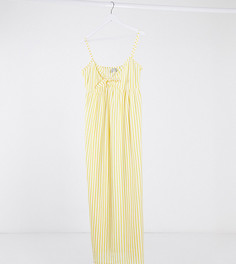 Платье макси в полоску с бантиком ASOS DESIGN Maternity-Мульти