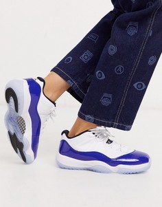 Белые низкие кроссовки Nike Air Jordan 11-Белый