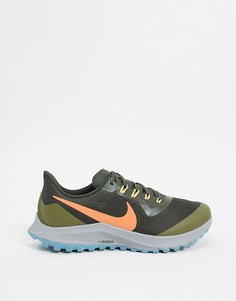 Зеленые кроссовки для бега по пересеченной местности Nike Running Air Zoom Pegasus 36-Зеленый