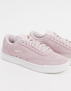 Светло-розовые замшевые кроссовки Nike Court Vintage-Розовый