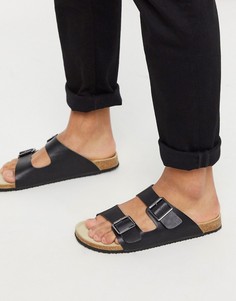 Черные сандалии с пряжками ASOS DESIGN-Черный