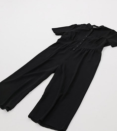 Черная рубашка-комбинезон с открытой спиной ASOS DESIGN Curve-Черный