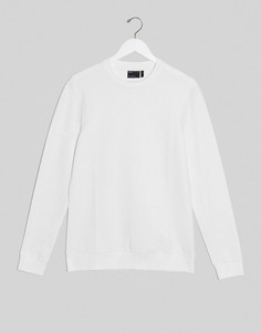 Белый свитшот обтягивающего кроя ASOS DESIGN
