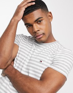 Узкая футболка с логотипом-флагом Tommy Hilfiger-Серый