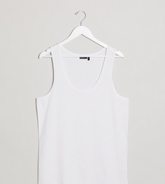 Белая майка из органического хлопка ASOS DESIGN Tall-Белый