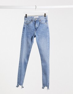 Джинсы с выбеленным эффектом Topshop-Синий
