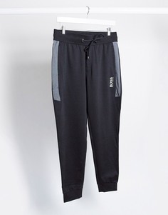 Черные джоггеры с логотипом и кромкой манжетом BOSS bodywear 8-Черный