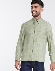Зеленая рубашка в клетку Weekday-Зеленый