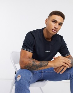 Черная футболка с логотипом Calvin Klein-Черный
