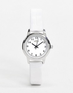 Белые часы с ремешком из искусственной кожи Limit-Белый
