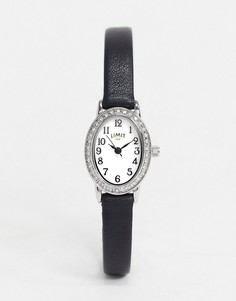 Черные часы с ремешком из искусственной кожи и овальным циферблатом Limit-Черный