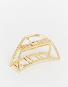 Золотистая заколка для волос в форме полумесяца DesignB London-Золотой