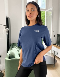 Темно-синяя футболка бойфренда The North Face-Синий