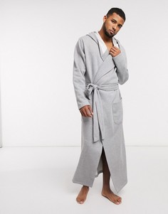 Серый ультрамягкий трикотажный халат ASOS DESIGN