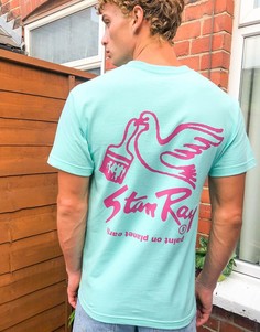 Зеленая футболка с принтом на спине Stan Ray-Зеленый