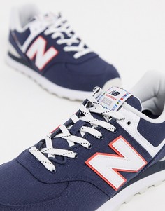 Темно-синие кроссовки New Balance 574-Темно-синий
