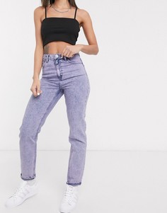 Сиреневые джинсы слим в винтажном стиле с завышенной талией ASOS DESIGN-Фиолетовый