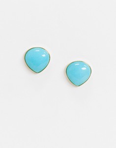 Бирюзовые серьги-гвоздики Kate Spade-Мульти