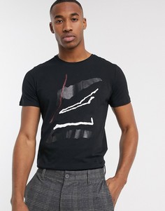 Черная футболка с принтом Jack & Jones Premium-Черный