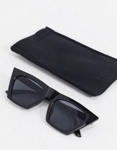 Черные угловатые солнцезащитные очки Pieces-Черный