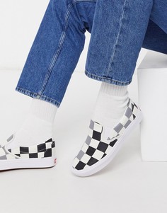 Кеды-слипоны в крупную шахматную клетку Vans ComfyCush-Белый