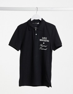 Футболка-поло с логотипом Love Moschino-Черный