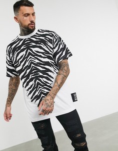 Белая футболка oversized с принтом Versace Jeans-Белый