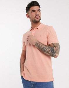 Оранжевое поло с логотипом Farah-Оранжевый