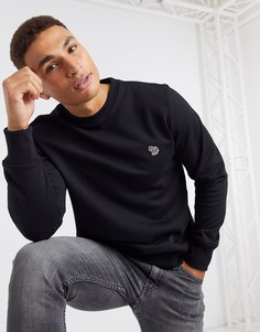 Черный свитшот с круглым вырезом и логотипом PS Paul Smith
