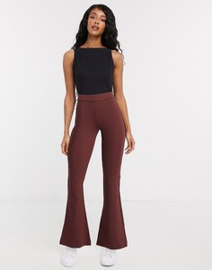 Коричневые расклешенные брюки Vero Moda-Коричневый