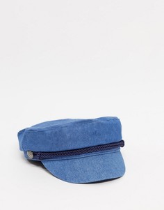 Джинсовая кепка газетчика My Accessories London-Синий
