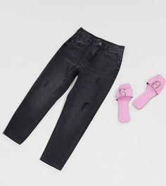 Черные джинсы в винтажном стиле с завышенной талией Vero Moda Petite-Черный