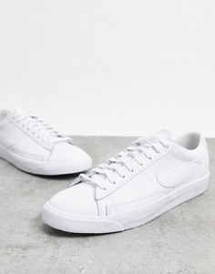 Низкие кожаные кроссовки белого цвета Nike Blazer-Белый