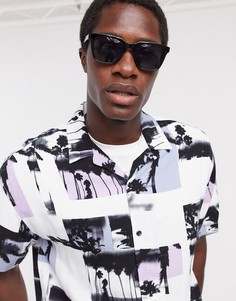 Белая рубашка с принтом пальм Jack & Jones Premium-Белый