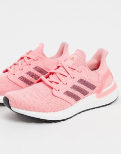 Розовые кроссовки adidas Running Ultraboost 20-Розовый