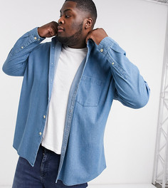 Джинсовая oversized-рубашка в стиле 90-х ASOS DESIGN Plus-Синий