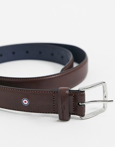 Коричневый ремень с логотипом Ben Sherman