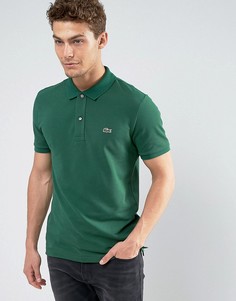 Зеленая узкая футболка-поло из пике Lacoste-Зеленый