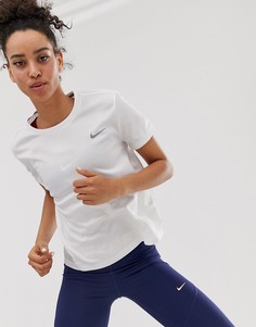 Белая футболка Nike Running Miler-Белый