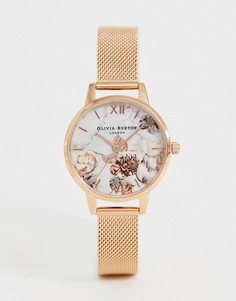 Золотисто-розовые средние часы с мраморным принтом Olivia Burton - OB16CS06-Золотой