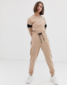 Спортивный свитшот и джоггеры с завязкой ASOS DESIGN-Серый