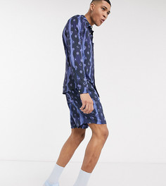 Рубашка классического кроя от комплекта в горошек ASOS MADE IN KENYA-Синий