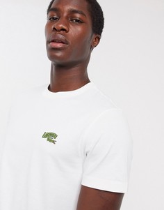 Белая футболка из хлопка пима с логотипом Lacoste-Белый