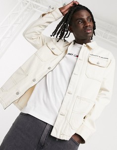 Светло-бежевая oversized-куртка Tommy Jeans-Бежевый