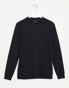 Черный обтягивающий свитшот из органического хлопка ASOS DESIGN