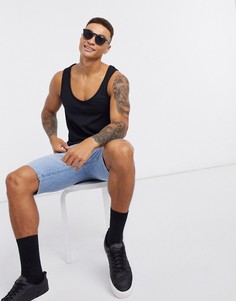 Черная майка из органического хлопка ASOS DESIGN-Черный