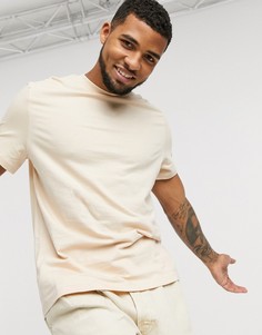 Бежевая футболка из органического хлопка ASOS DESIGN-Бежевый
