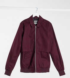 Бордовая куртка Харрингтон ASOS DESIGN Tall-Красный